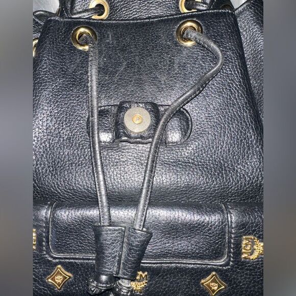 MCM black backpack with gold studs. Gorgeous bag! - Picture 5 of 12